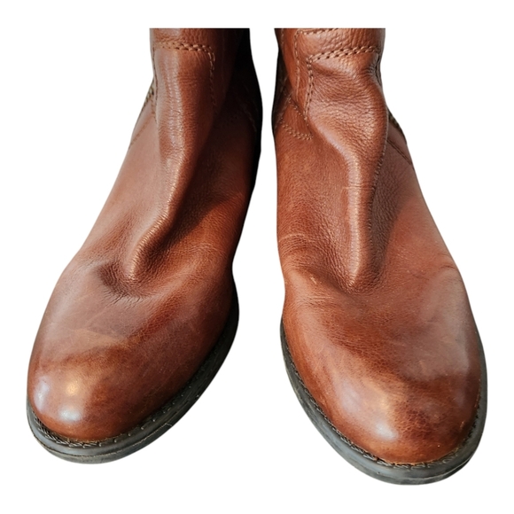 FRANCO SARTO Brown Leather Knee-High Boots Size 9 - Picture 3 of 7
